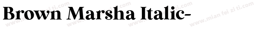 Brown Marsha Italic字体转换